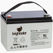 BrightSolar DC12V-80Ah huoltovapaa AGM  akku